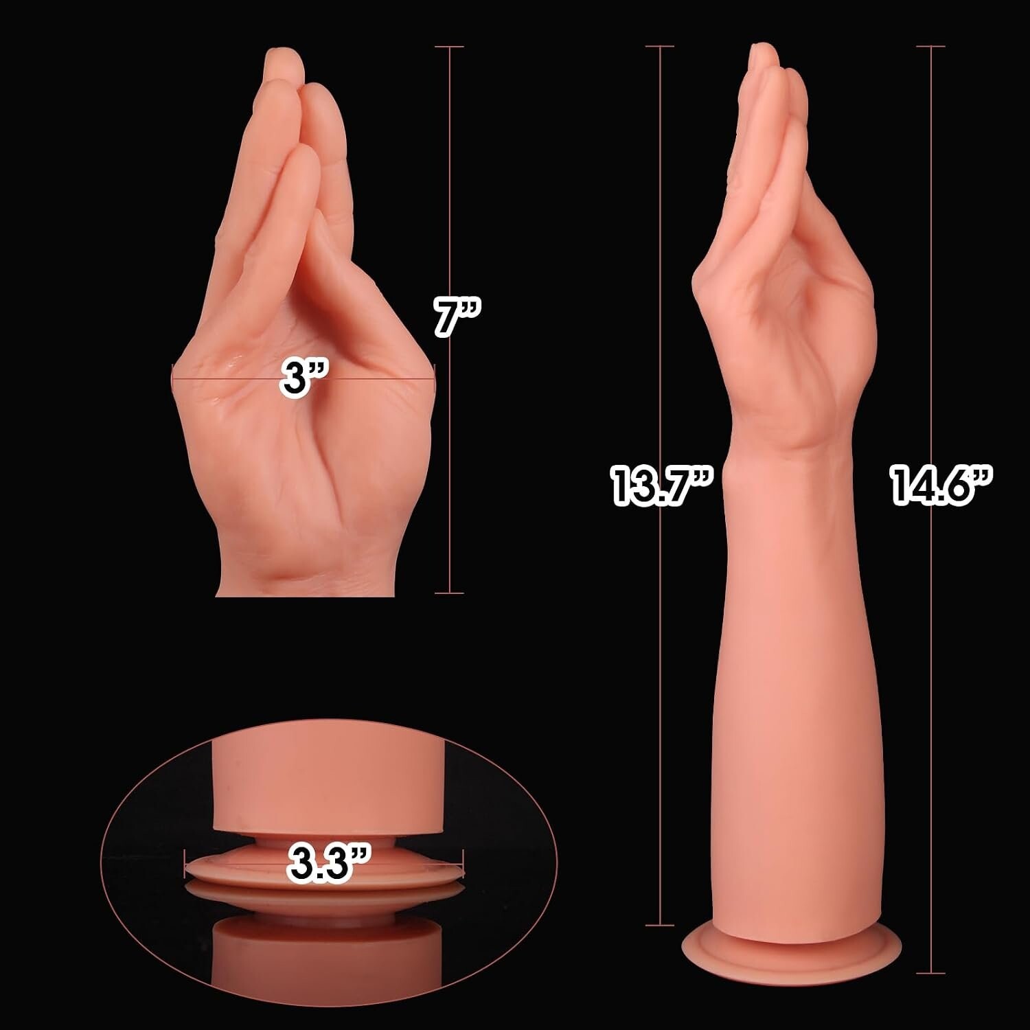 Dildo a Pugno Extra-Large in Stile Braccio da 15
