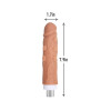 Dildo marrone da 7,87" con texture a punti in rilievo e attacco XLR a 3 pin per macchine sessuali