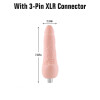 Dildo flessibile spesso color carne da 7,87" con attacco XLR a 3 pin per macchine del sesso
