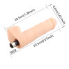 Dildo realistico color carne da 8,27" con testicoli e attacco XLR a 3 pin