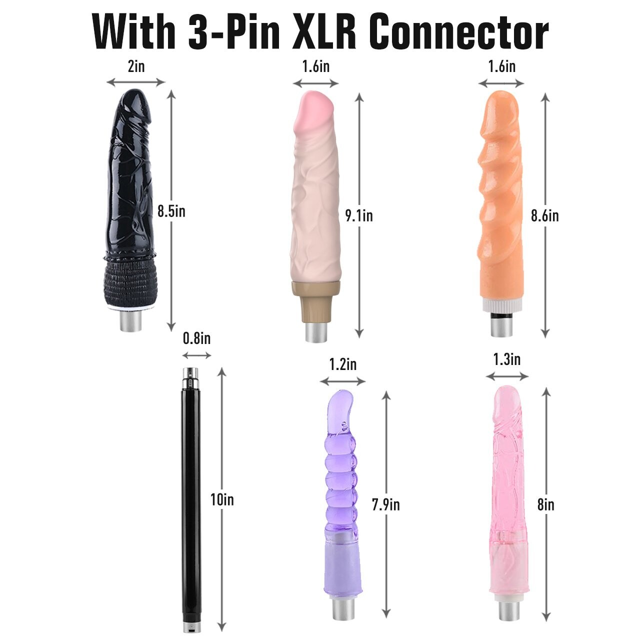 Xintimate Ultimate Remote Sex Machine Kit with Extension Rod & Toys