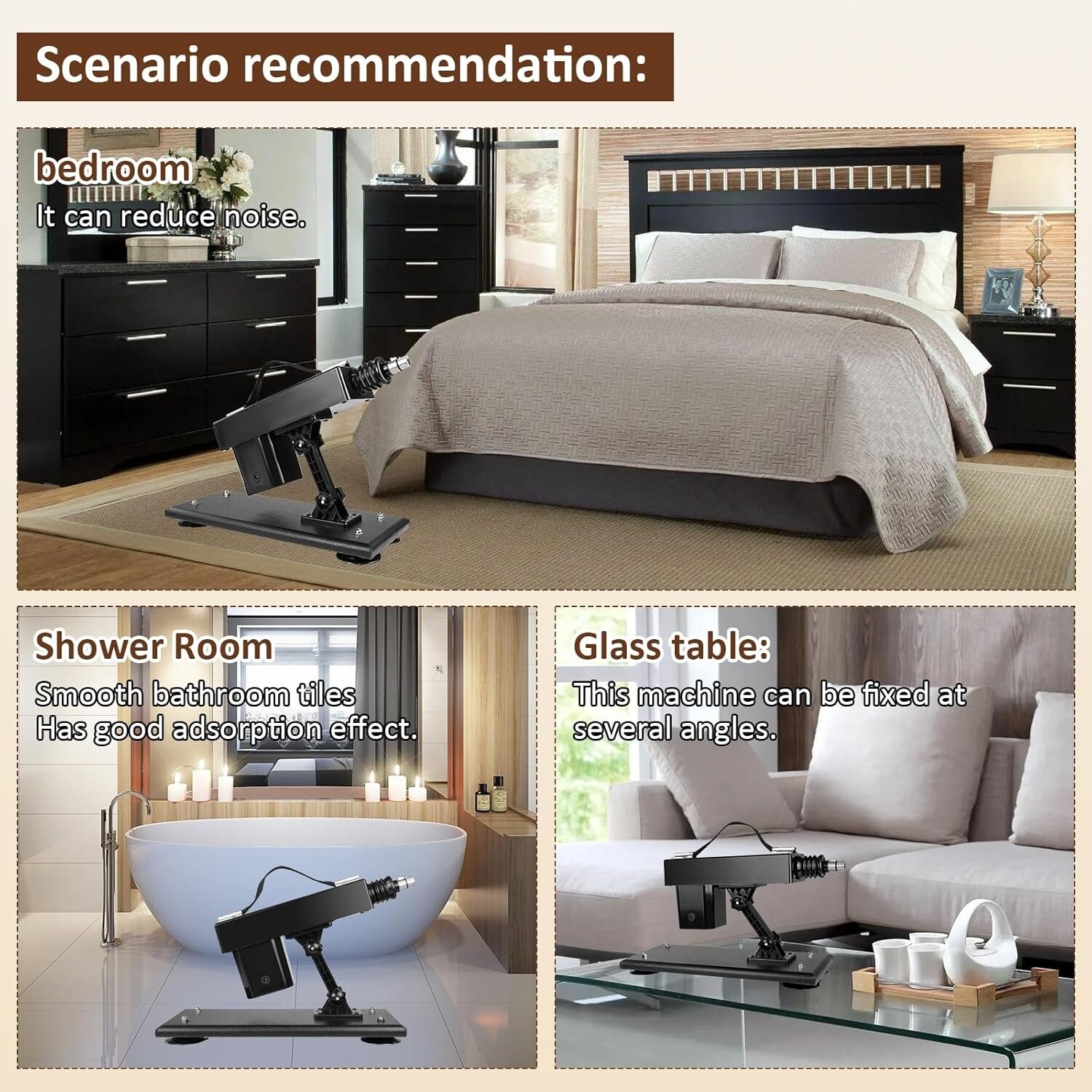 Xintimate Ultimate Thrusting Sex Machine with 2 Extenders & 7 Realistic Toys