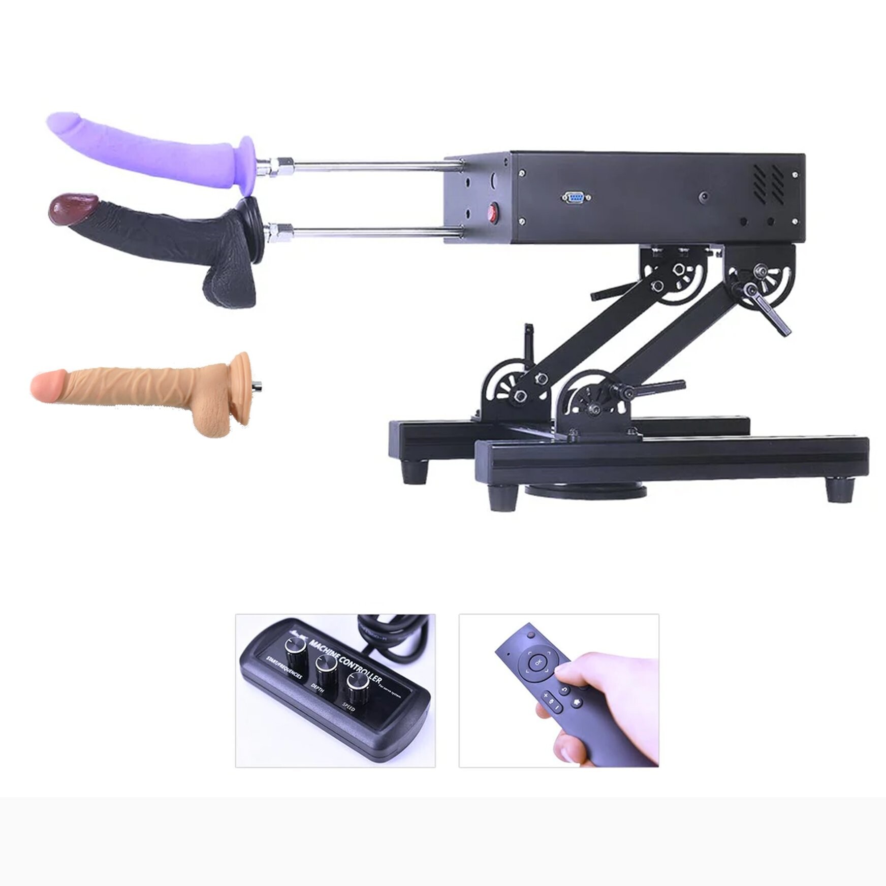 Xintimate Deep Thrusting Sex Machine with Masturbator Cup & 2 Extenders for couples