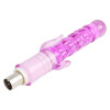 Xintimate 7,48" Getextureerd kristallen dildo-opzetstuk met 3-pins XLR voor seksmachines